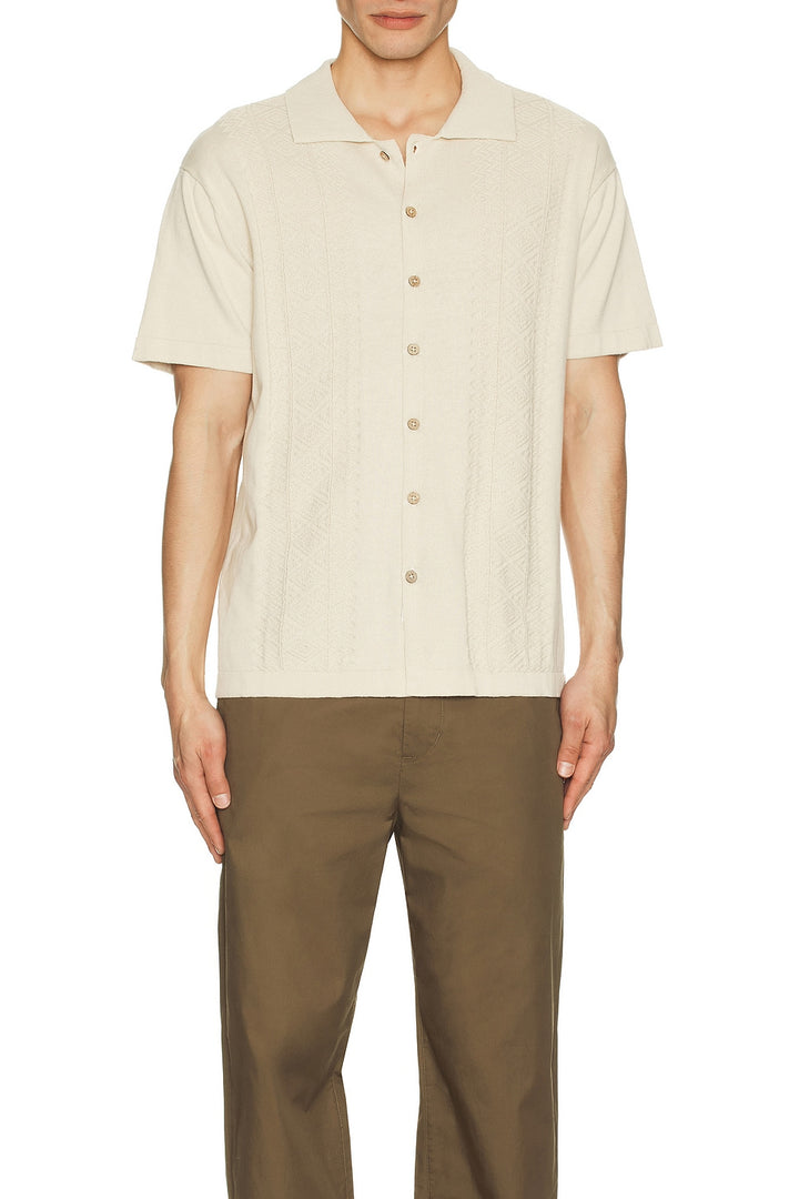 Critical Slide Trader Knit Shirt - Ecru - Sun Diego Boardshop