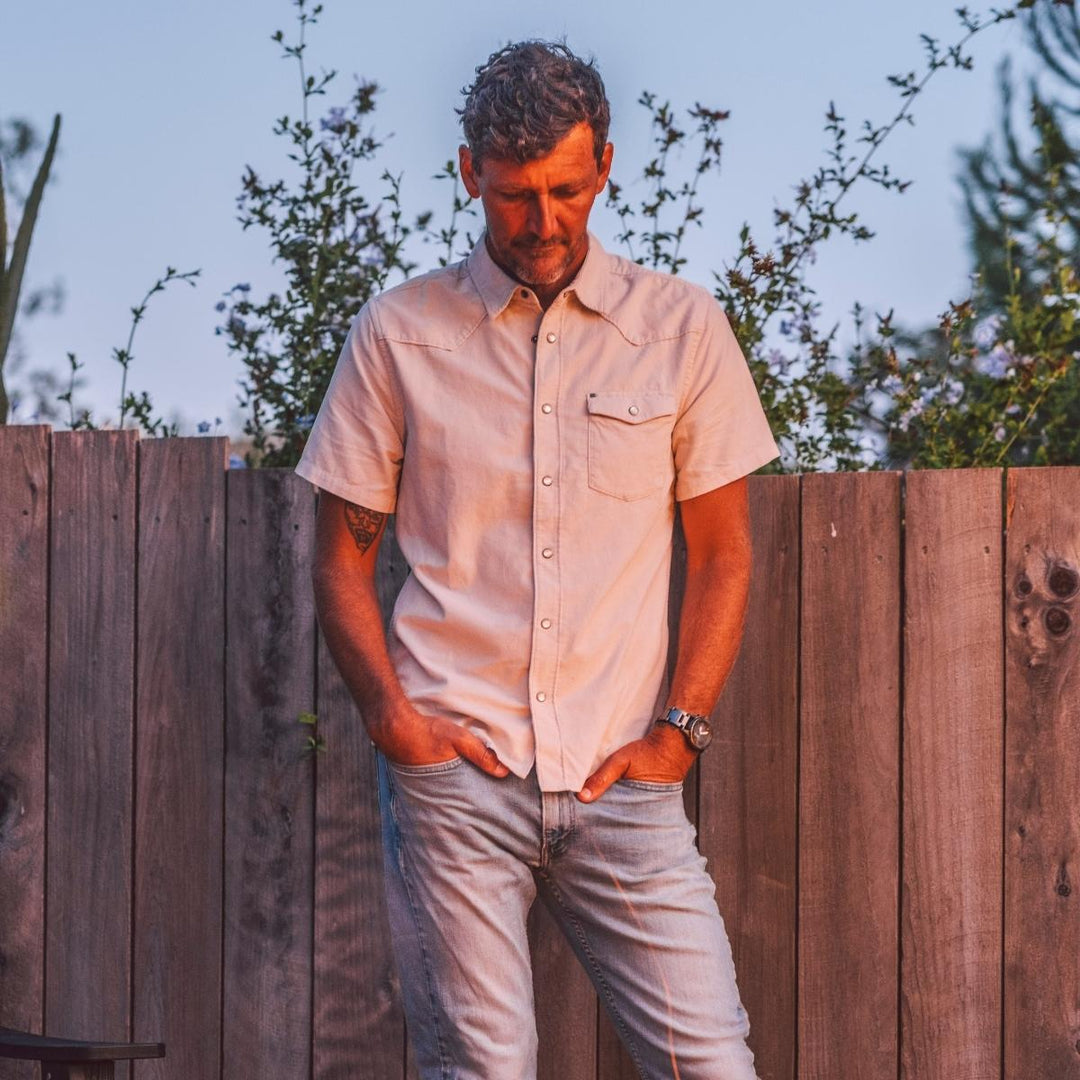 Cova Men's Dapper Woven Shirt - Antartica Grey - Sun Diego Boardshop