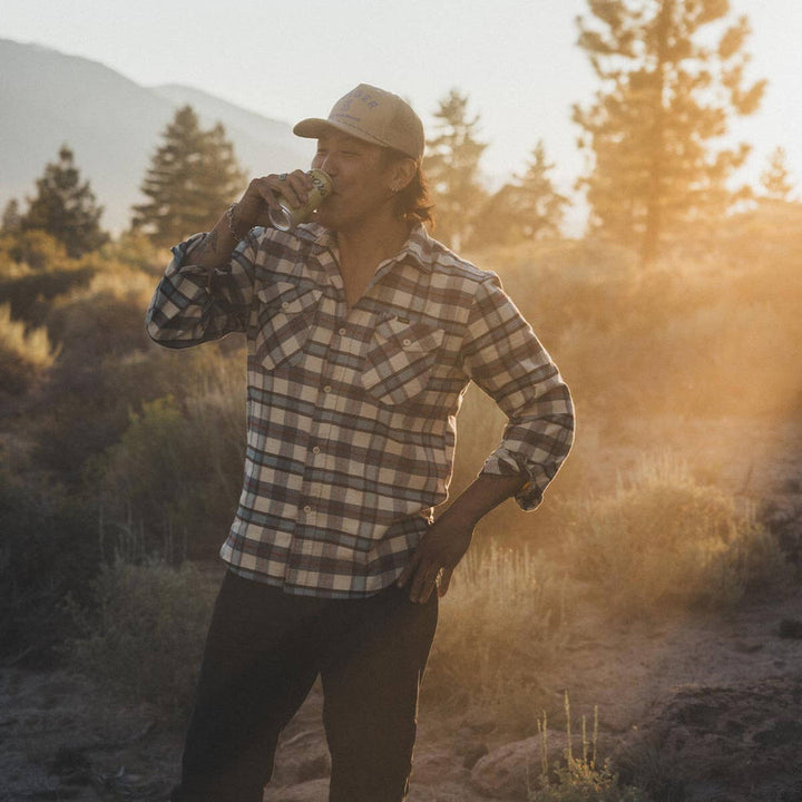 Seager Calico Flannel - Cream Plaid