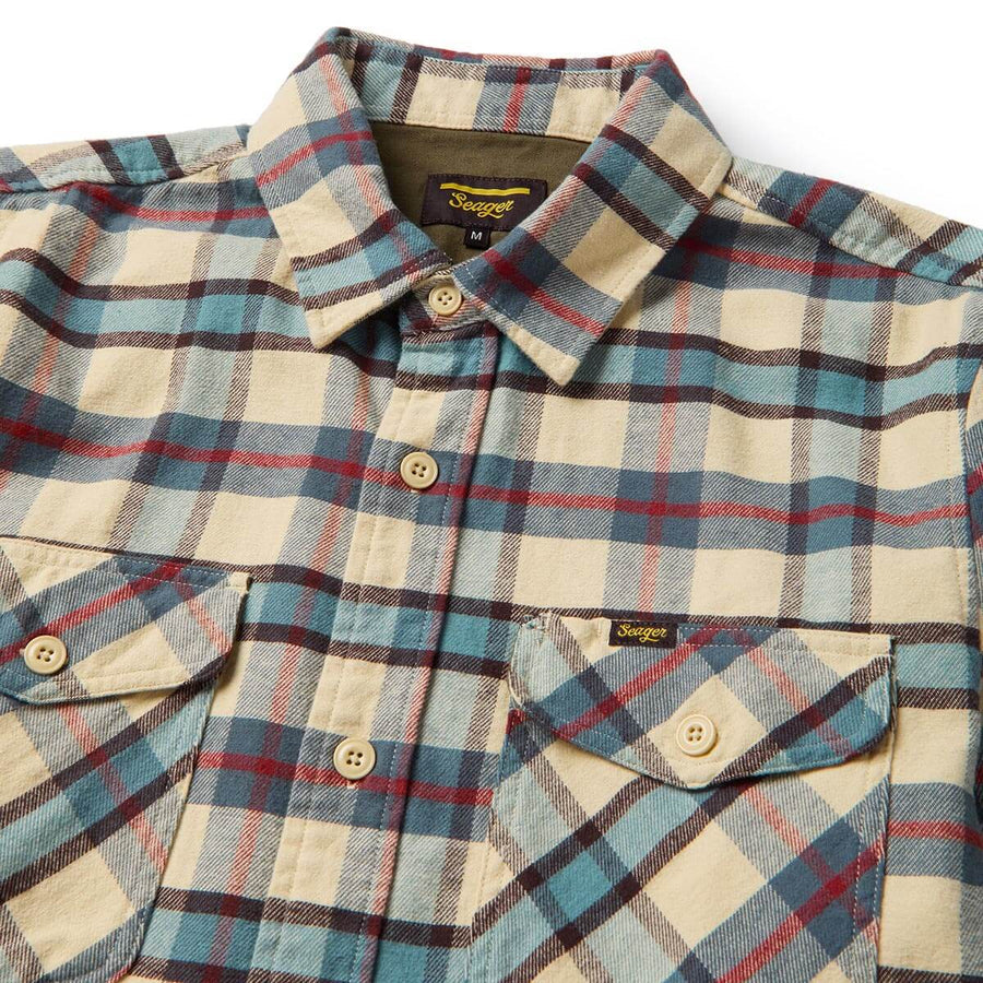 Seager Calico Flannel - Cream Plaid