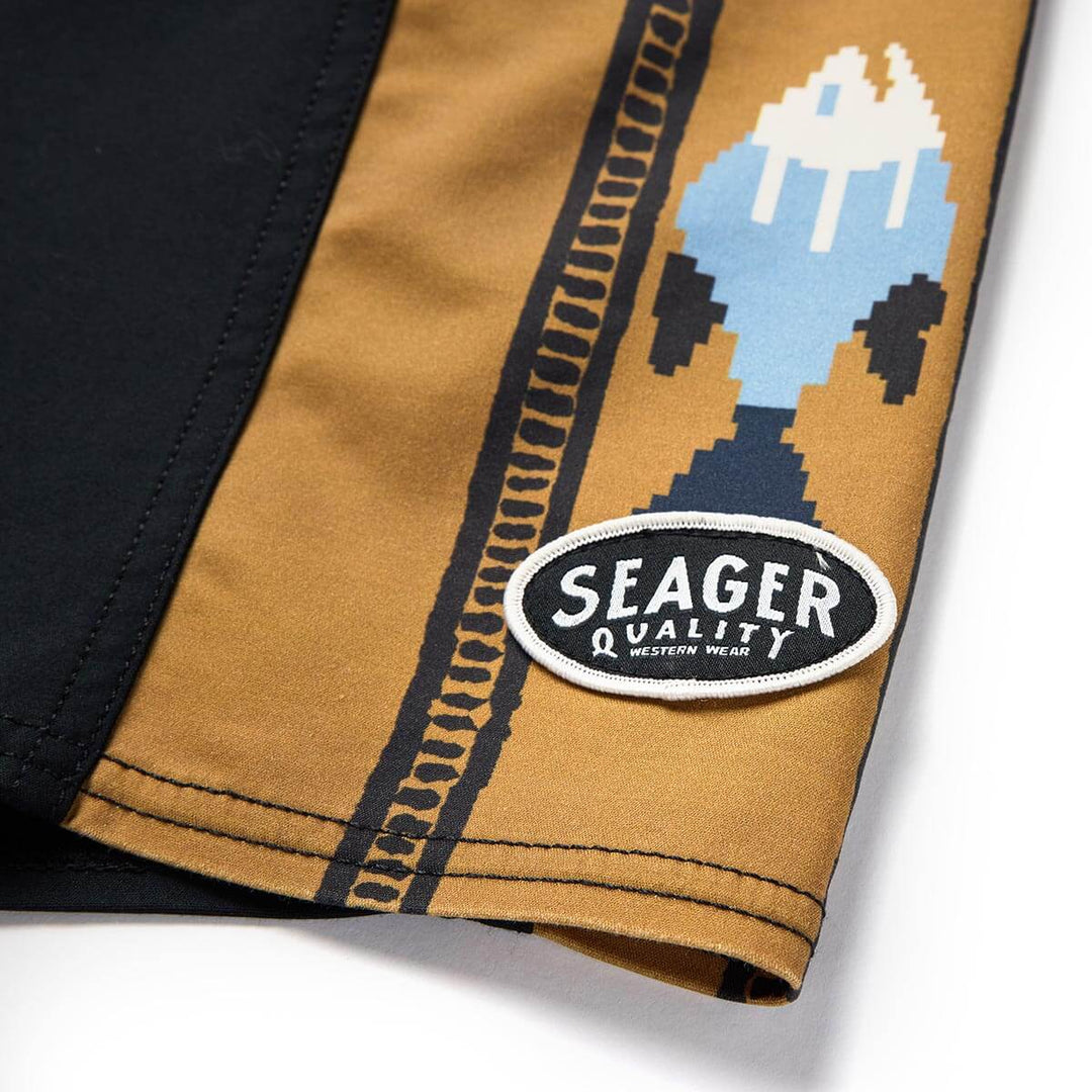 Seager Men's Capo Panel Boardshort - Upstream Black