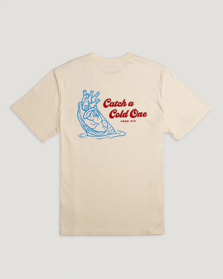 Free Fly Men's Cold Ones Pocket Tee - Bone - Sun Diego Boardshop