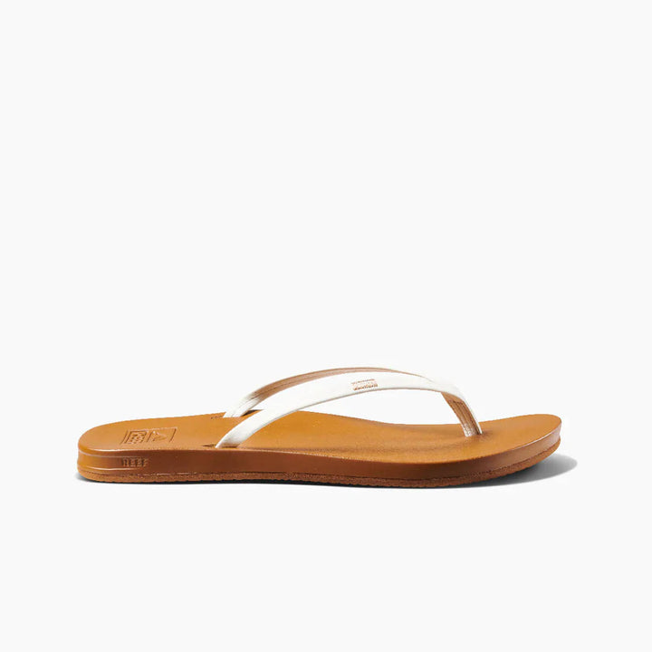 Reef Cushion Slim - WHITE/TAN - Sun Diego Boardshop