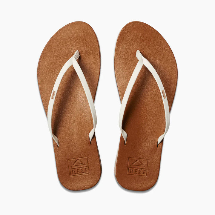 Reef Cushion Slim - WHITE/TAN - Sun Diego Boardshop