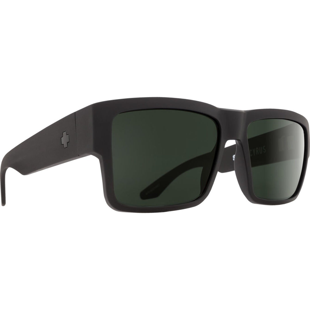 Spy CYRUS - MATTE BLACK GLOSS FLAG HAPPY GRAY GREEN - Sun Diego Boardshop