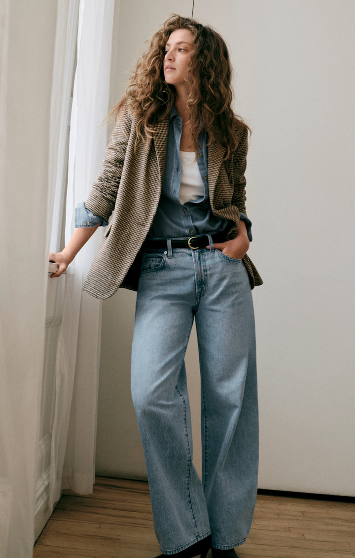 Z-Supply Women's The Show Off High-Rise Bowed Denim - Indigo Bloom - Sun Diego Boardshop