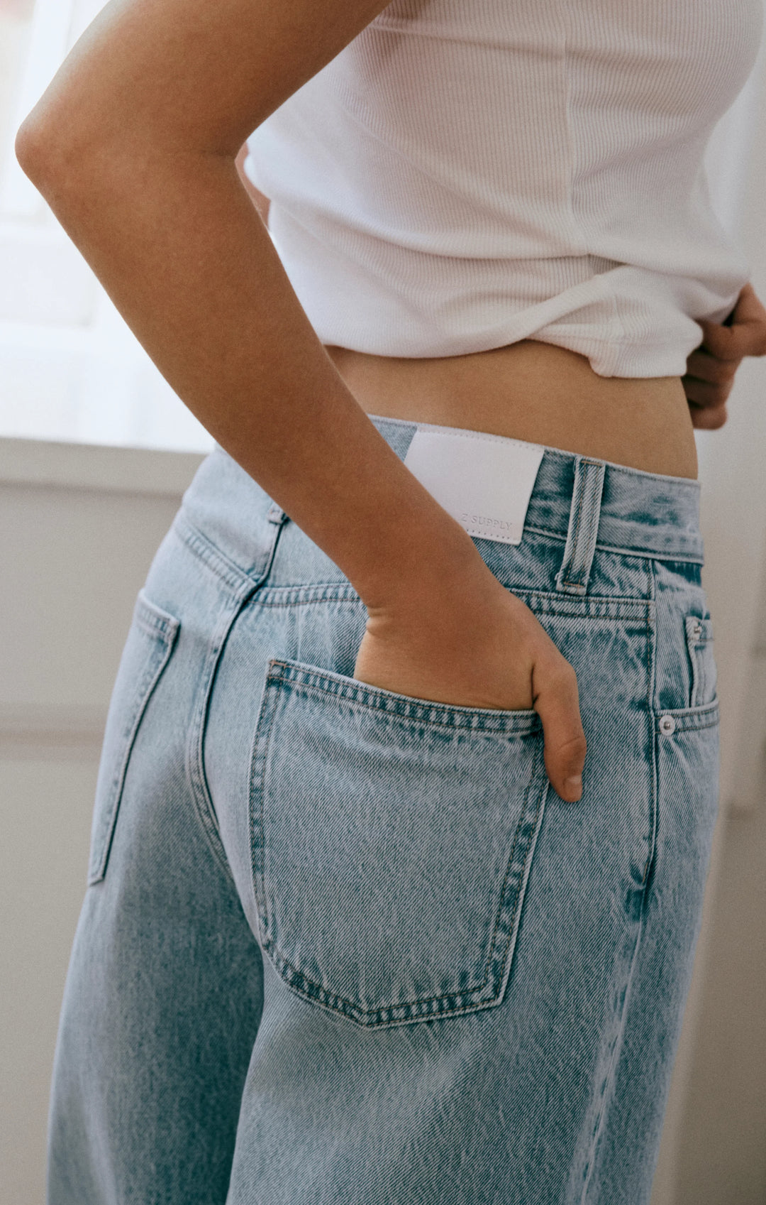 Z-Supply Women's The Show Off High-Rise Bowed Denim - Indigo Bloom - Sun Diego Boardshop