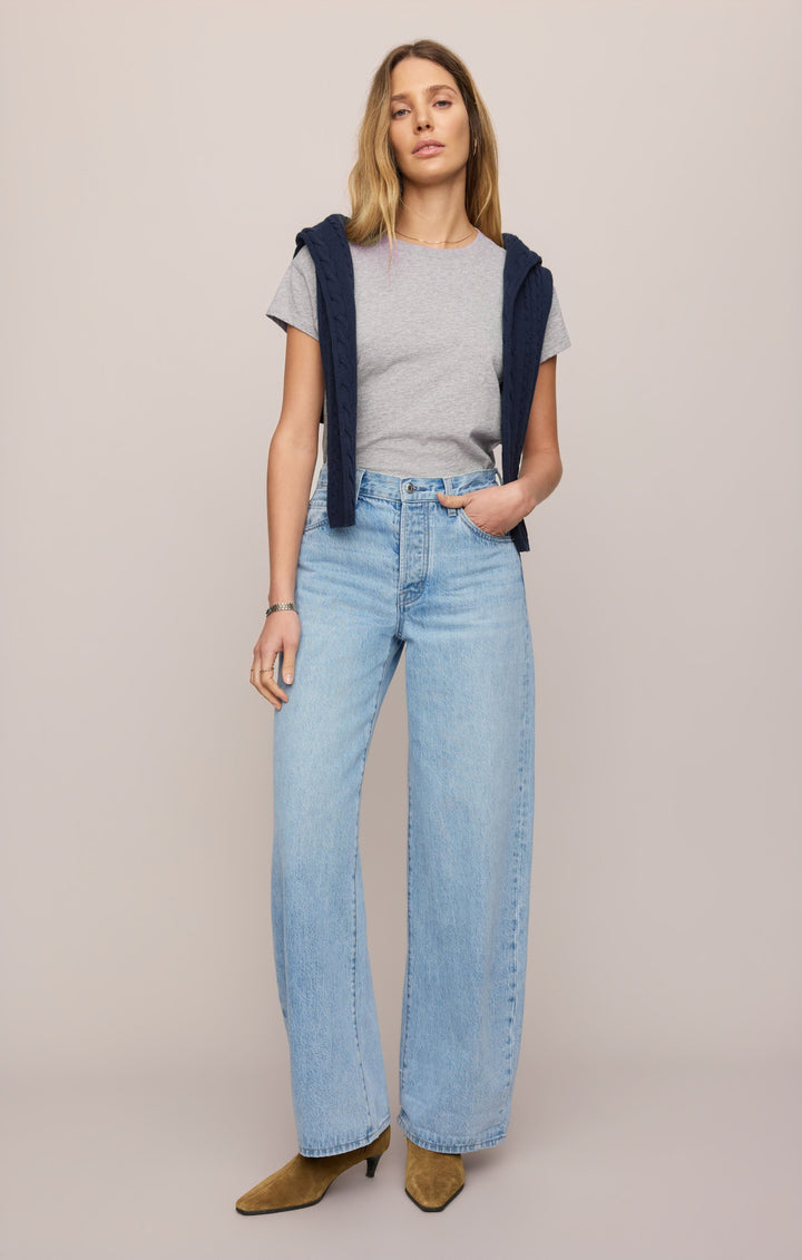 Z-Supply Women's The Show Off High-Rise Bowed Denim - Indigo Bloom - Sun Diego Boardshop