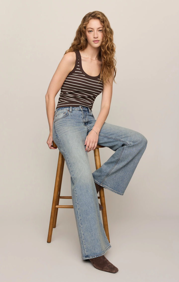 Z-Supply Women's The Stunner Mid-Rise Wide Denim - Downtown - Sun Diego Boardshop