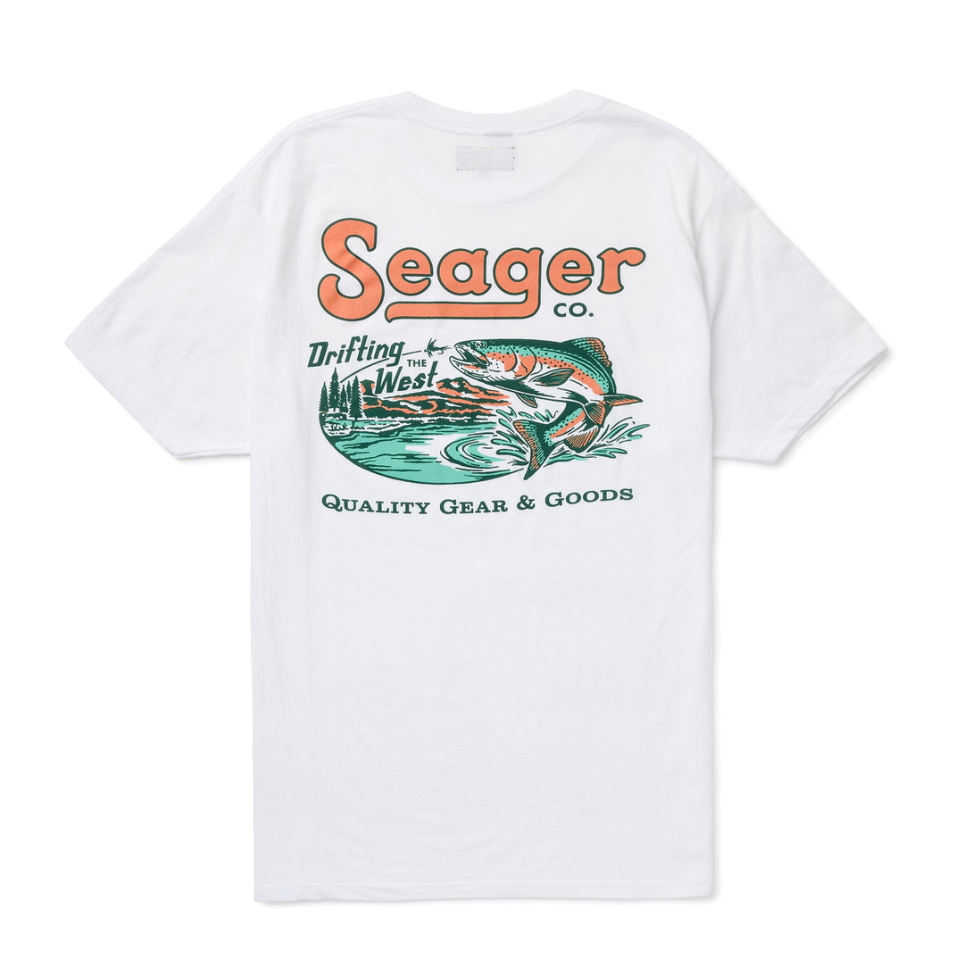 SEAGER DRIFTING THE WEST TEE - WHITE - Sun Diego Boardshop