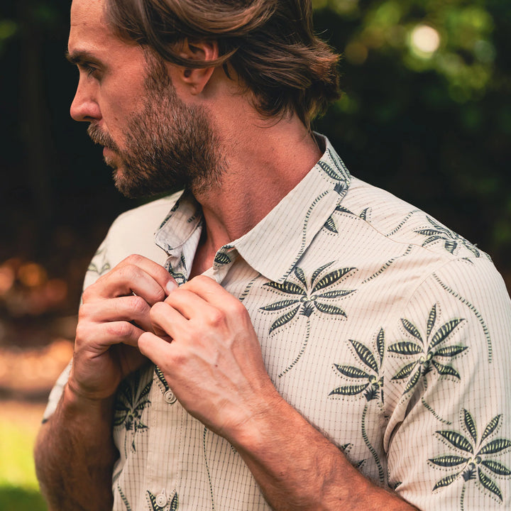 Roark Men's Bless Up Breathable Stretch Shirt - Fossil Print