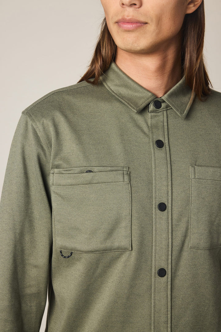 686 Men's Whisper Knit Flannel - Fatigue Green - Sun Diego Boardshop