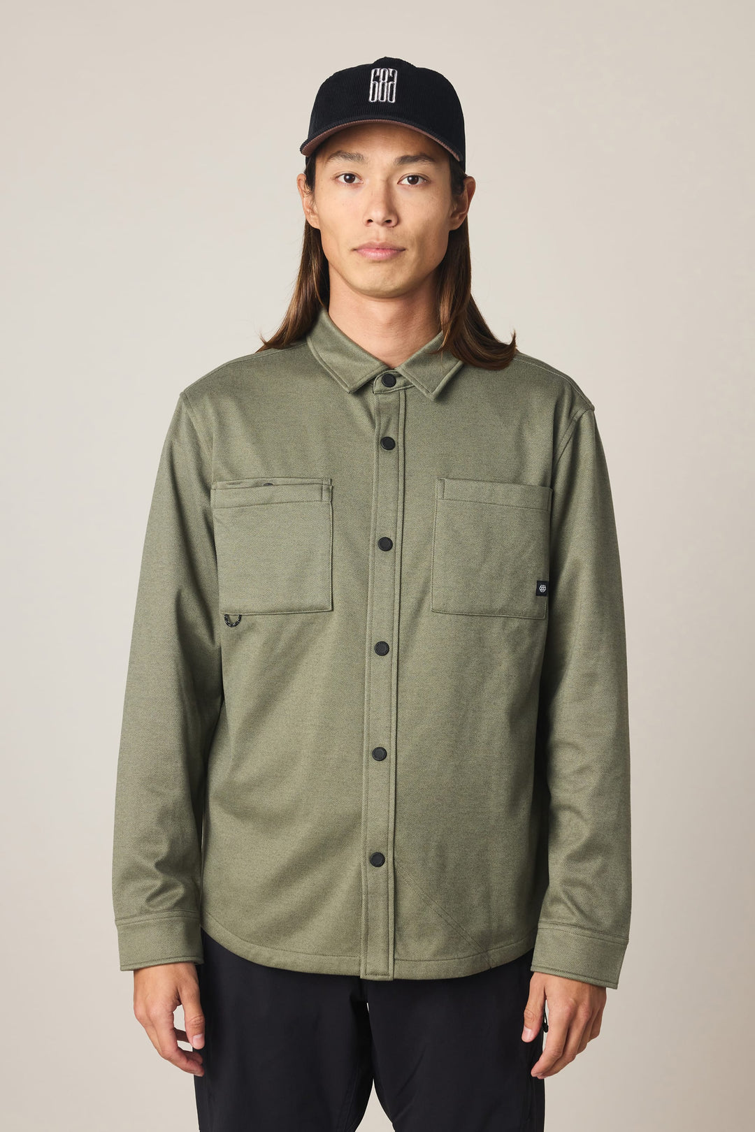 686 Men's Whisper Knit Flannel - Fatigue Green - Sun Diego Boardshop