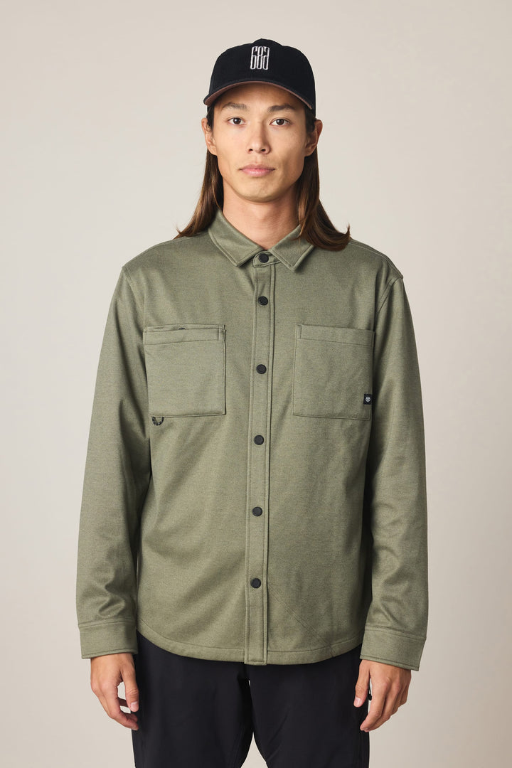 686 Men's Whisper Knit Flannel - Fatigue Green - Sun Diego Boardshop