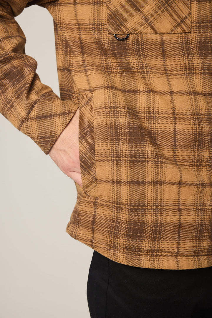 686 Men's Heat Grid Flannel - Caramel - Sun Diego Boardshop