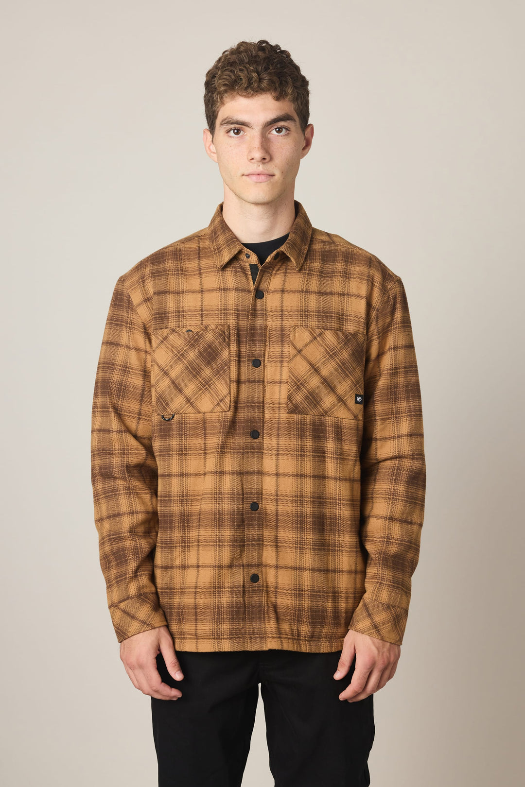 686 Men's Heat Grid Flannel - Caramel - Sun Diego Boardshop