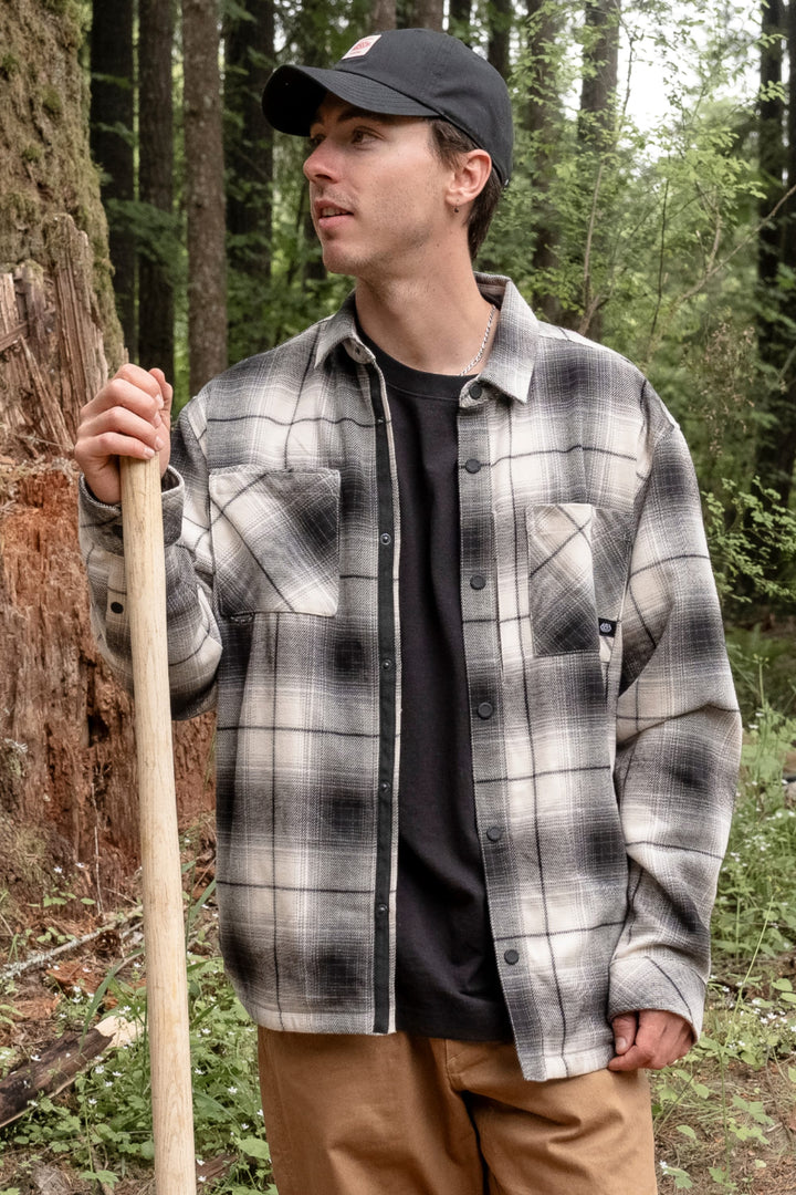 686 Men's Heat Grid Flannel - Limestone - Sun Diego Boardshop