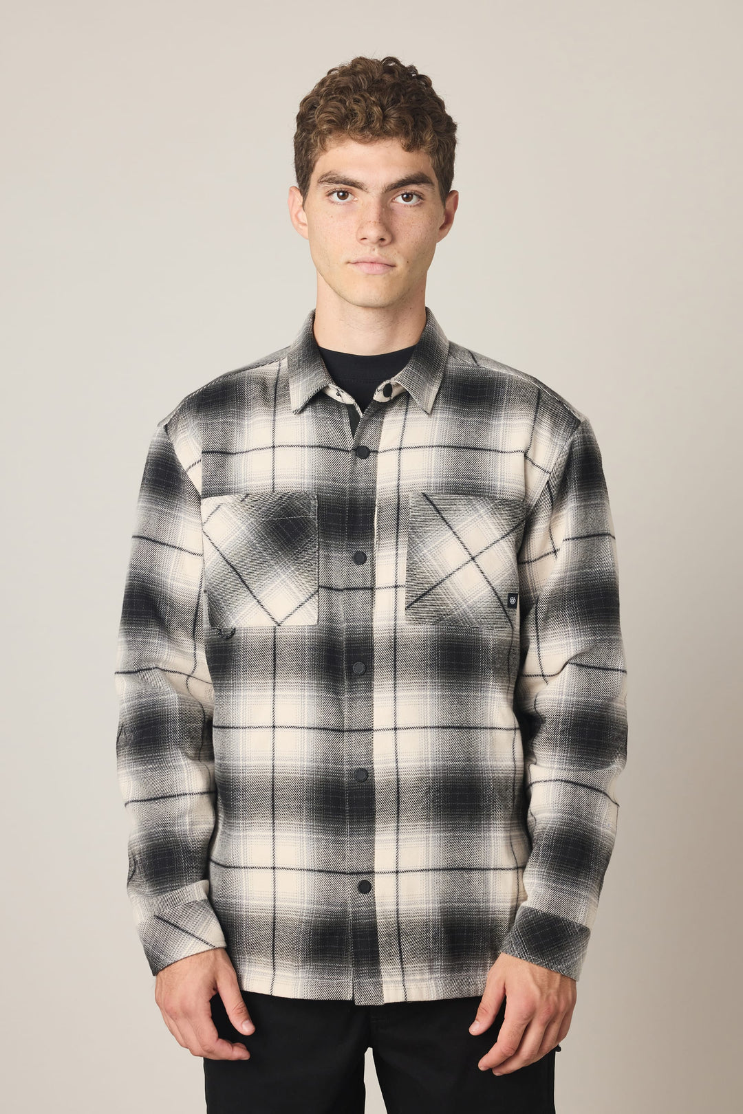 686 Men's Heat Grid Flannel - Limestone - Sun Diego Boardshop