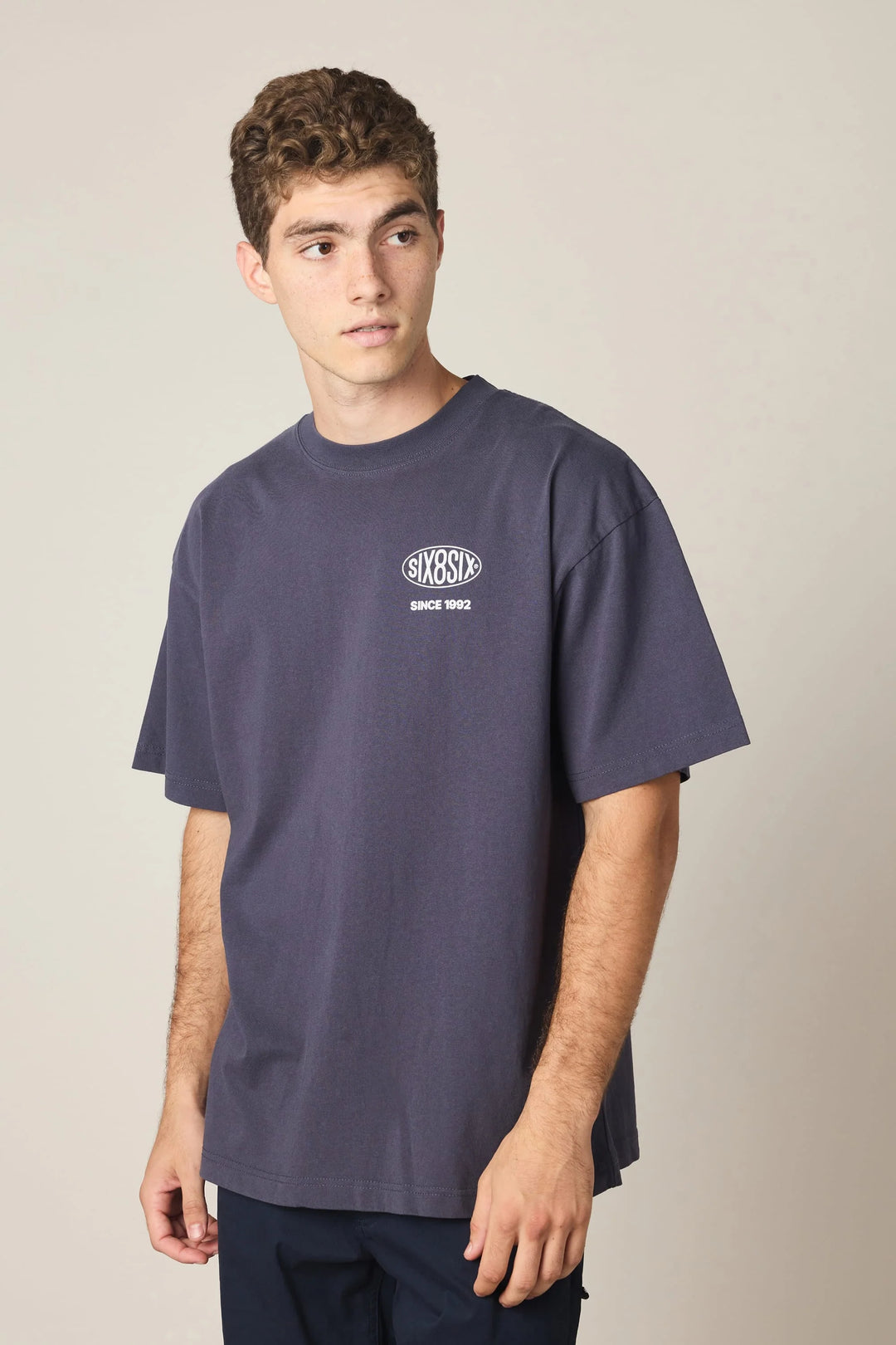 686 Men's 92 Relaxed S/S Tee - Navy - Sun Diego Boardshop