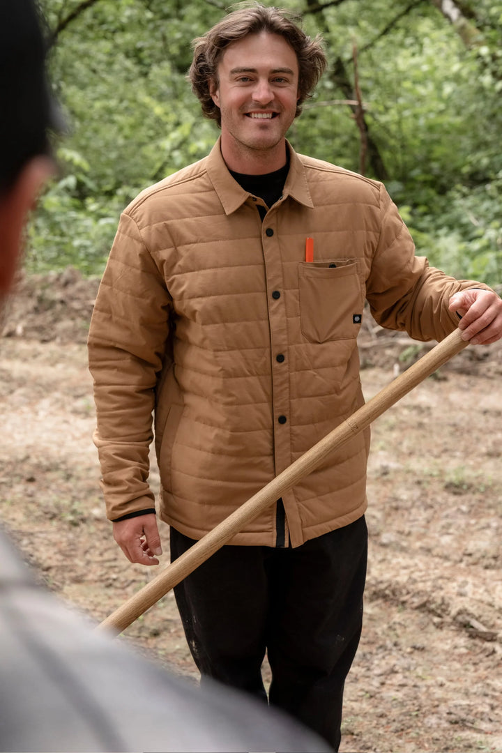 686 Men's Thermaldry Insulated Shacket - Caramel - Sun Diego Boardshop