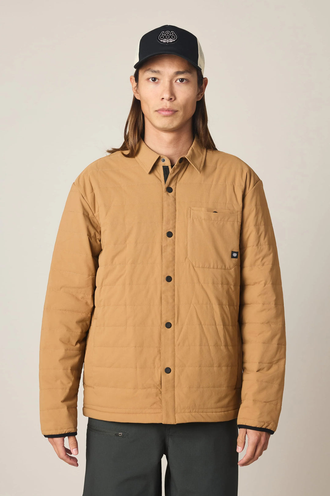 686 Men's Thermaldry Insulated Shacket - Caramel - Sun Diego Boardshop