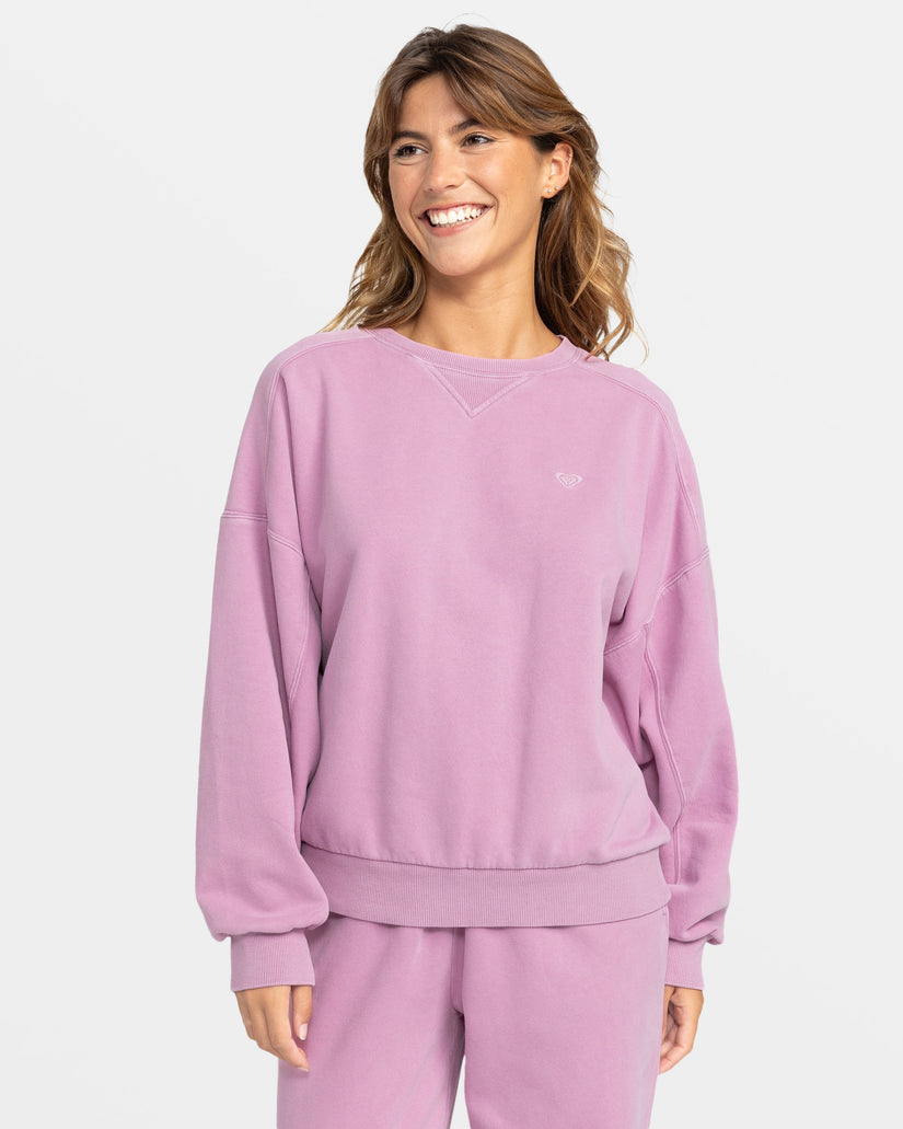 Roxy Oasis Haze Pullover Sweatshirt - MAUVE ORCHID - Sun Diego Boardshop