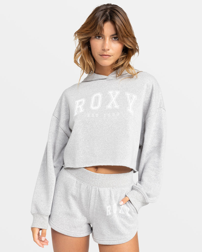 Roxy Afternoon Hike Crop Hoodie - HERITAGE HEATHER - Sun Diego Boardshop