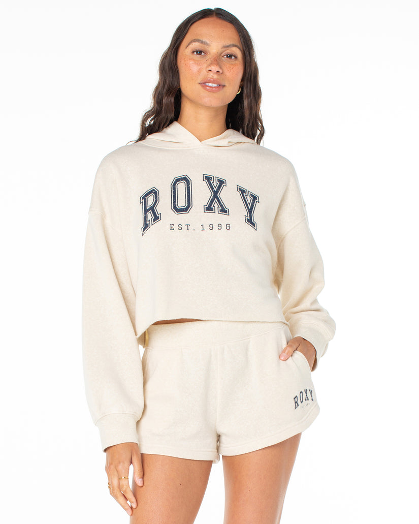 Roxy Afternoon Hike Crop Hoodie - OATMEAL HEATHER - Sun Diego Boardshop