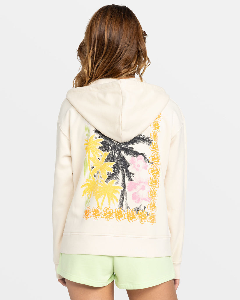 Roxy Evening Hike Zip Up Hoodie - PARCHMENT - Sun Diego Boardshop