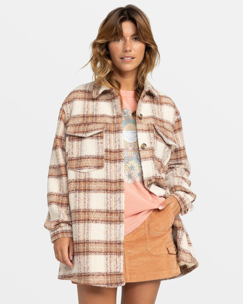 Roxy Check The Swell IIII Shacket - PARCHEMENT PARADISE PLAID - Sun Diego Boardshop