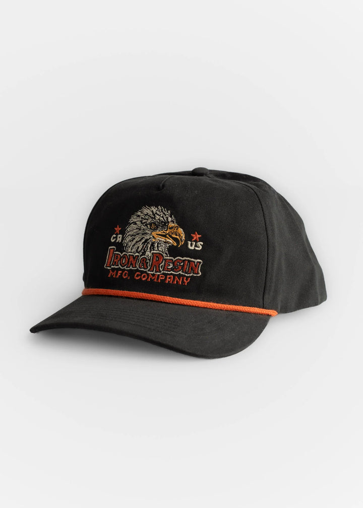 Iron & Resin Men's Eagle Hat - Black