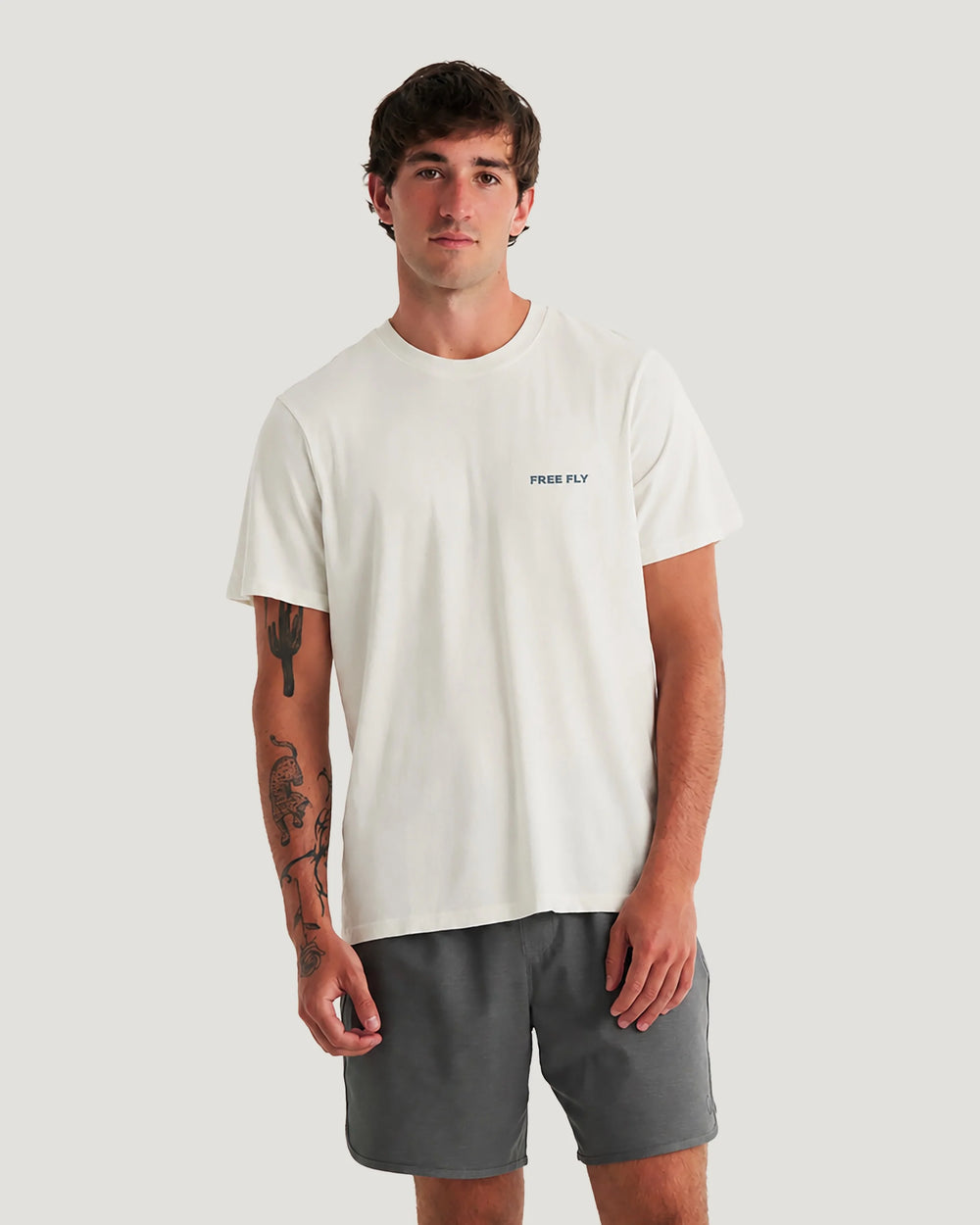 Free Fly Men's Retro Cast Tee - Bone - Sun Diego Boardshop