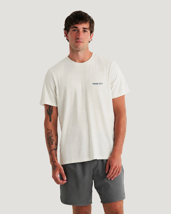 Free Fly Men's Retro Cast Tee - Bone - Sun Diego Boardshop