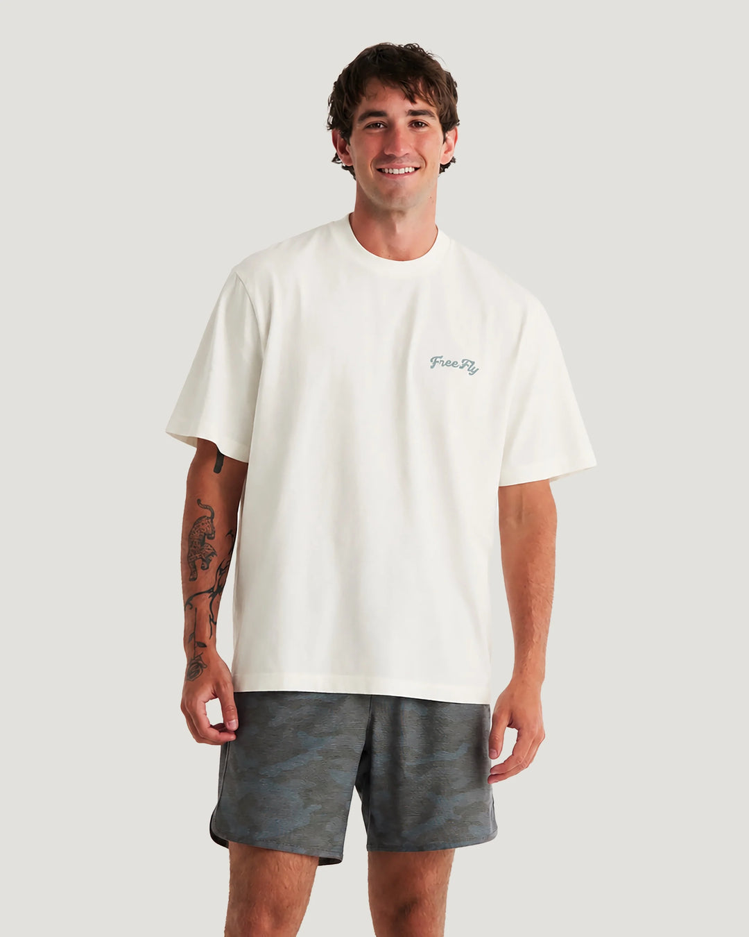Free Fly Men's Silver King Relaxed Tee - Bone - Sun Diego Boardshop