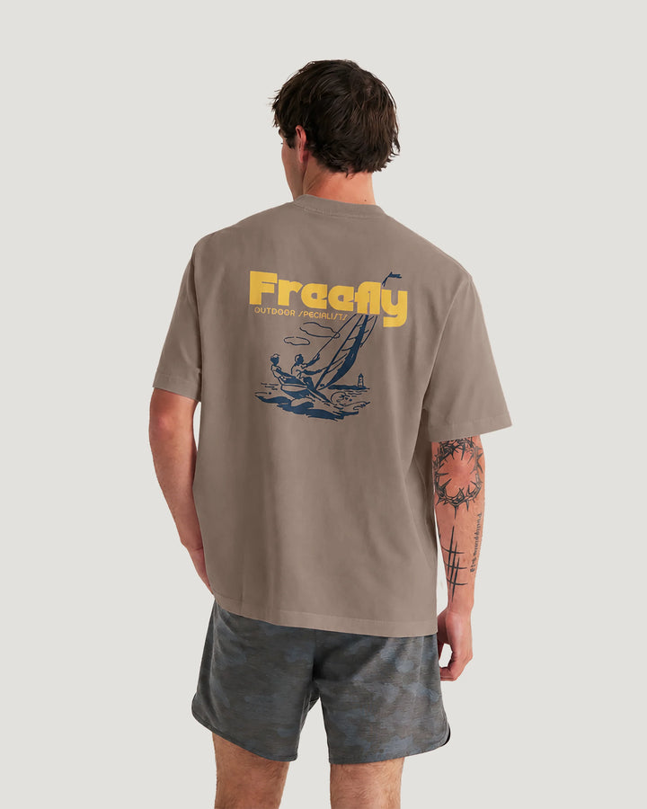 Free Fly Men's Outdoor Specialists Relaxed Tee - Fossil - Sun Diego Boardshop