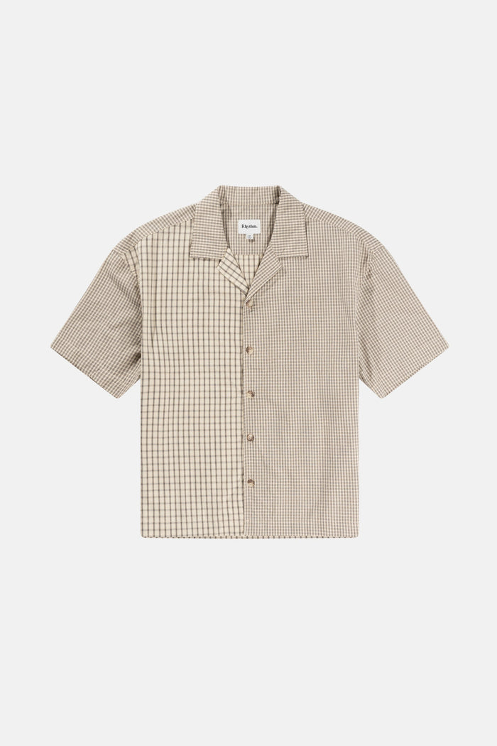 Rhythm Cross Check Relaxed Ss Shirt - NATURAL MIXED CHECK - Sun Diego Boardshop