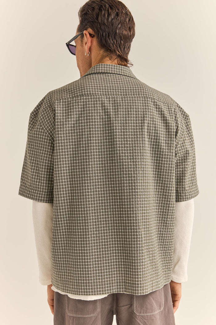 Rhythm Relaxed Check Ss Shirt - OLIVE - Sun Diego Boardshop