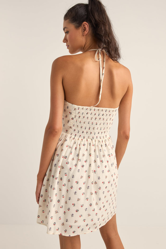 Rhythm Harper Halter Mini Dress - RED FLORAL - Sun Diego Boardshop