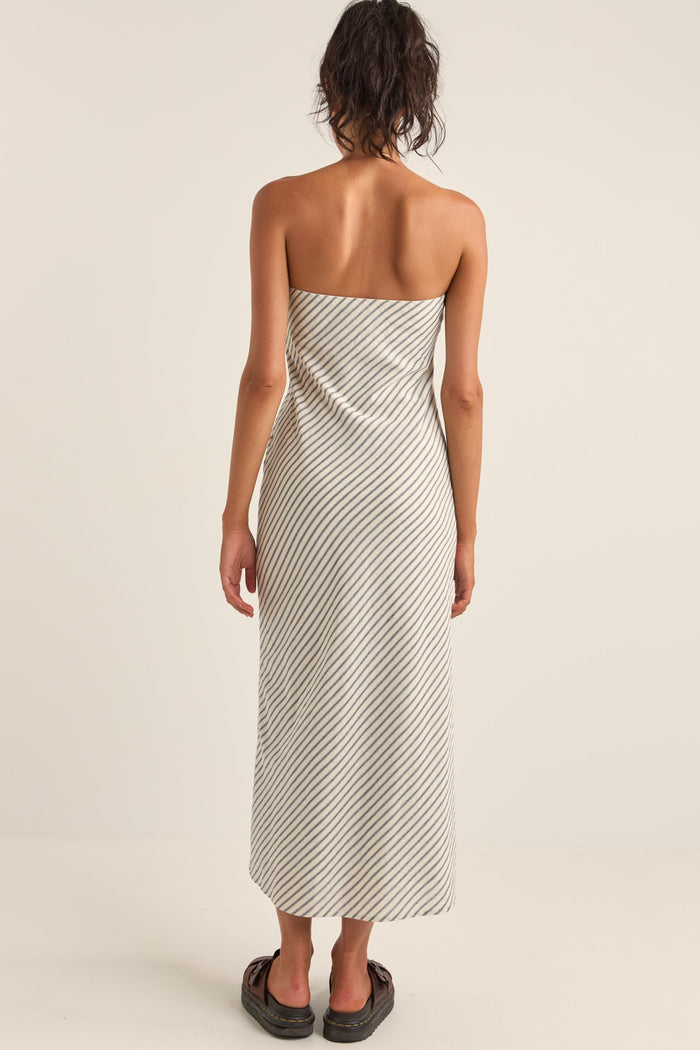 Rhythm Dalia Bias Midi Dress - NAVY STRIPE - Sun Diego Boardshop