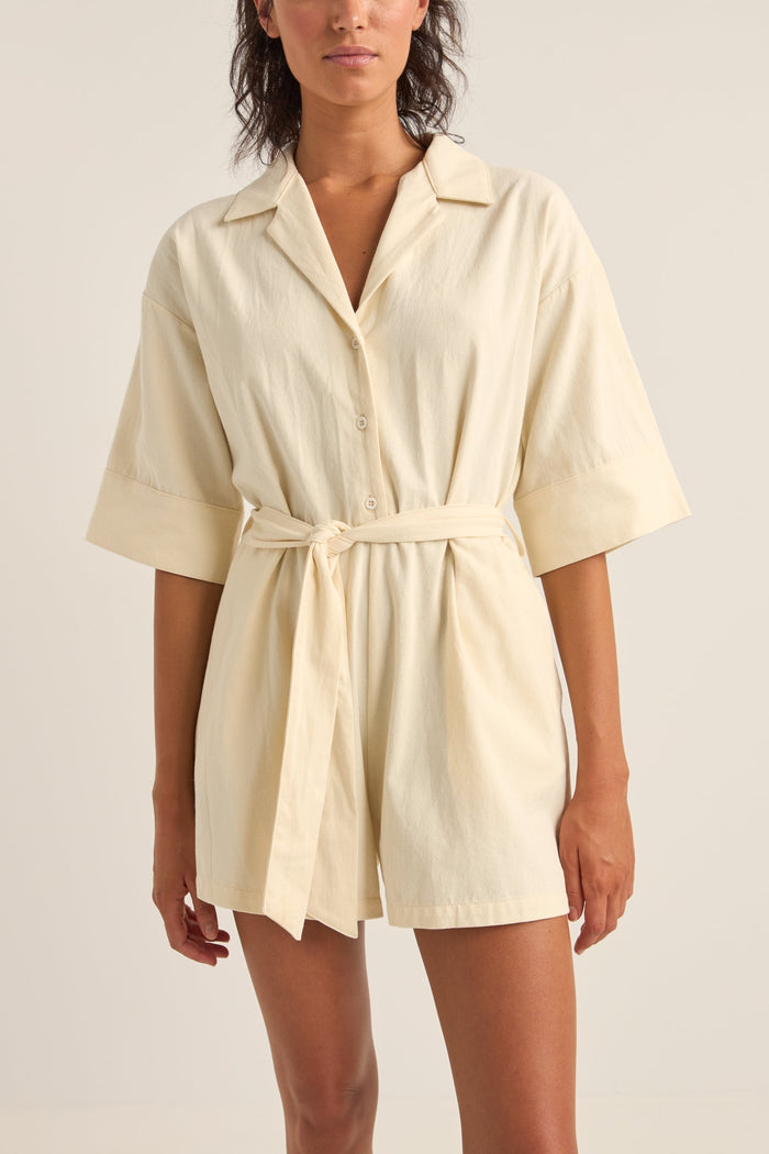 Rhythm Boiler Playsuit - CREAM - Sun Diego Boardshop