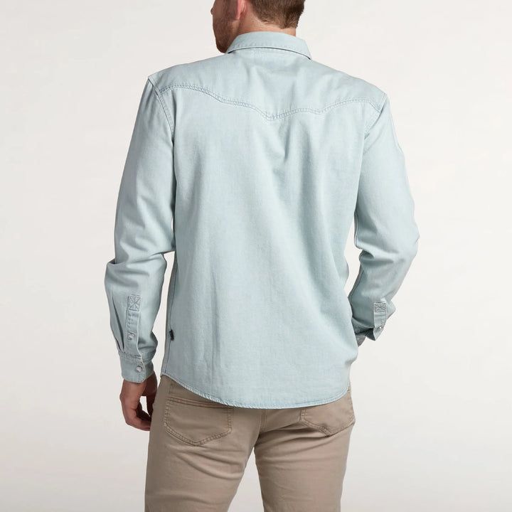 Howler Bros Dust Up Denim Snapshirt - Garth Light Wash