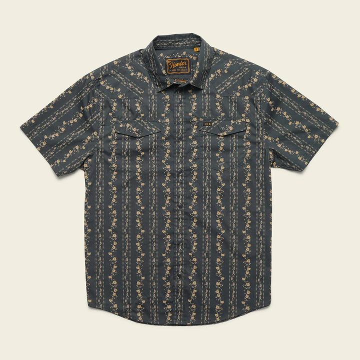 Howler Bros H Bar B Snapshirt - Hibiscus Ribbons: Antique Black