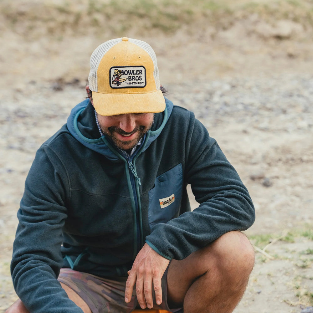 Howler Bros El Monito Surfs Badge Standard Hat - Surfs Badge: Yellow Corduroy - Sun Diego Boardshop