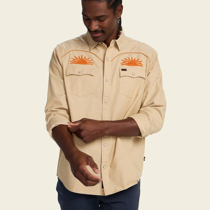 Howler Bros Crosscut Deluxe Snapshirt - El Sol: Gold