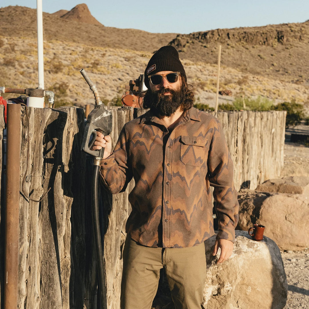 Howler Bros Harker'S Flannel - Sediment Jacquard: Camel