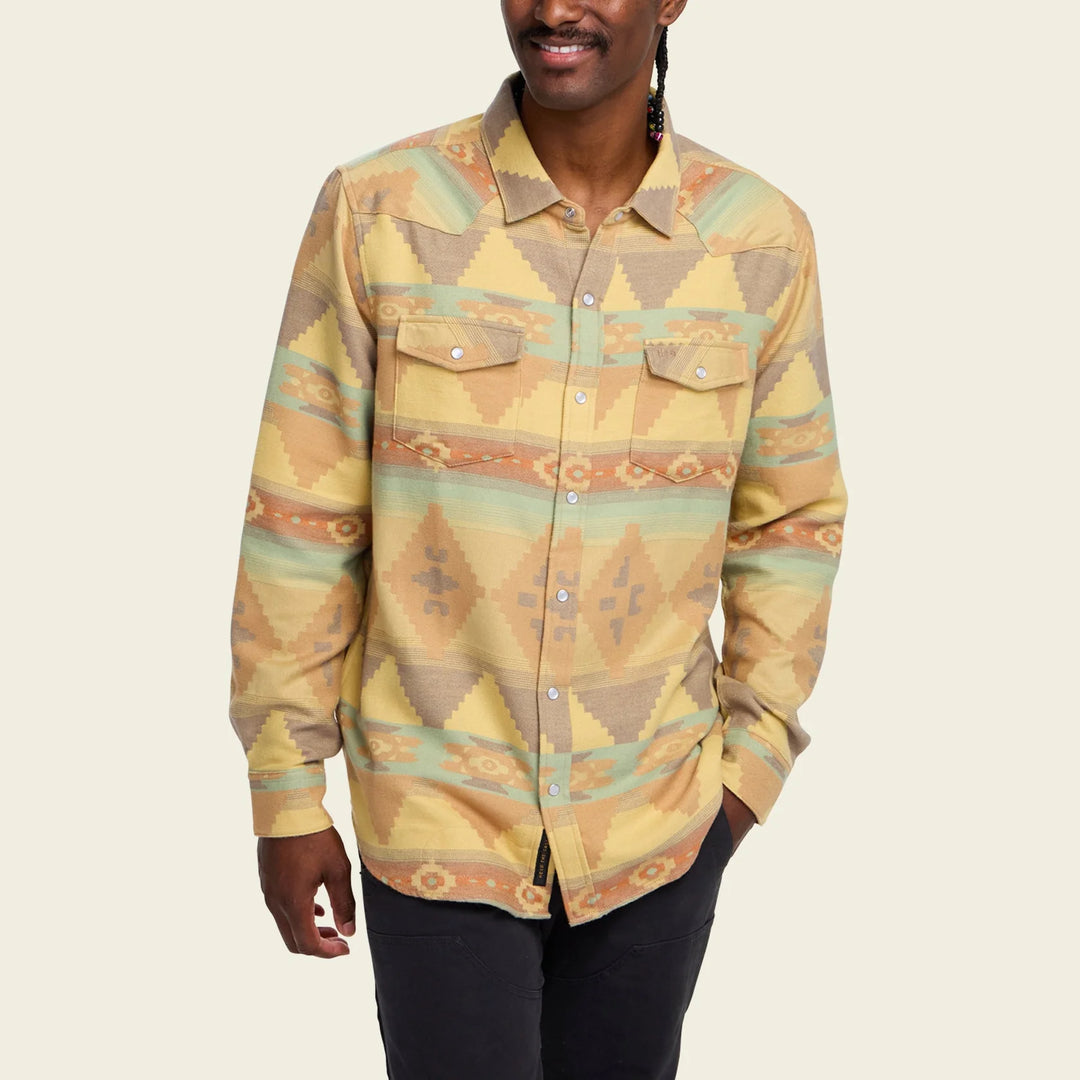 Howler Bros Sheridan Flannel - Mitla Motifs: Terracotta