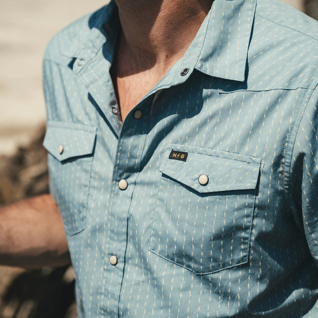 Howler Bros H Bar B Snapshirt - Power Lines: Smoke Blue