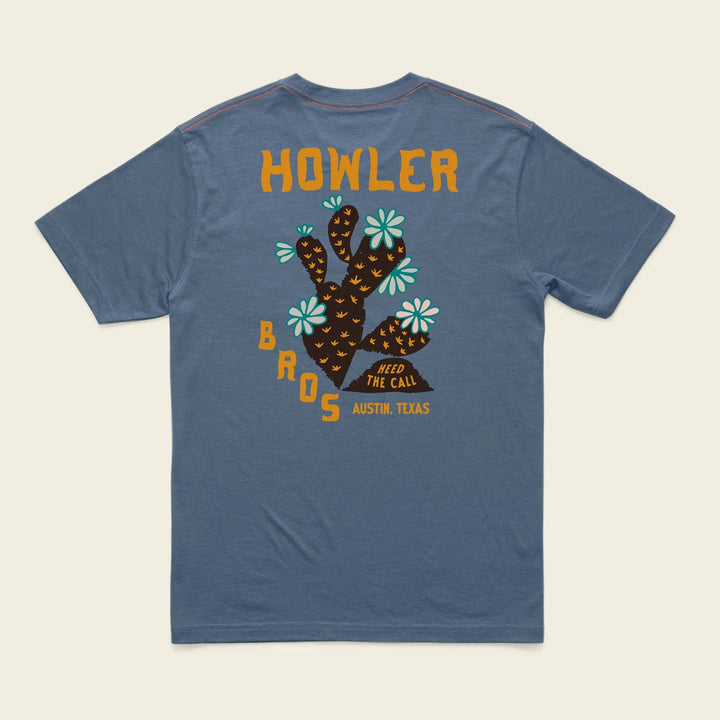 Howler Bros Prickly Pear Pocket T-Shirt - Prickly Pear: Blue Horizon