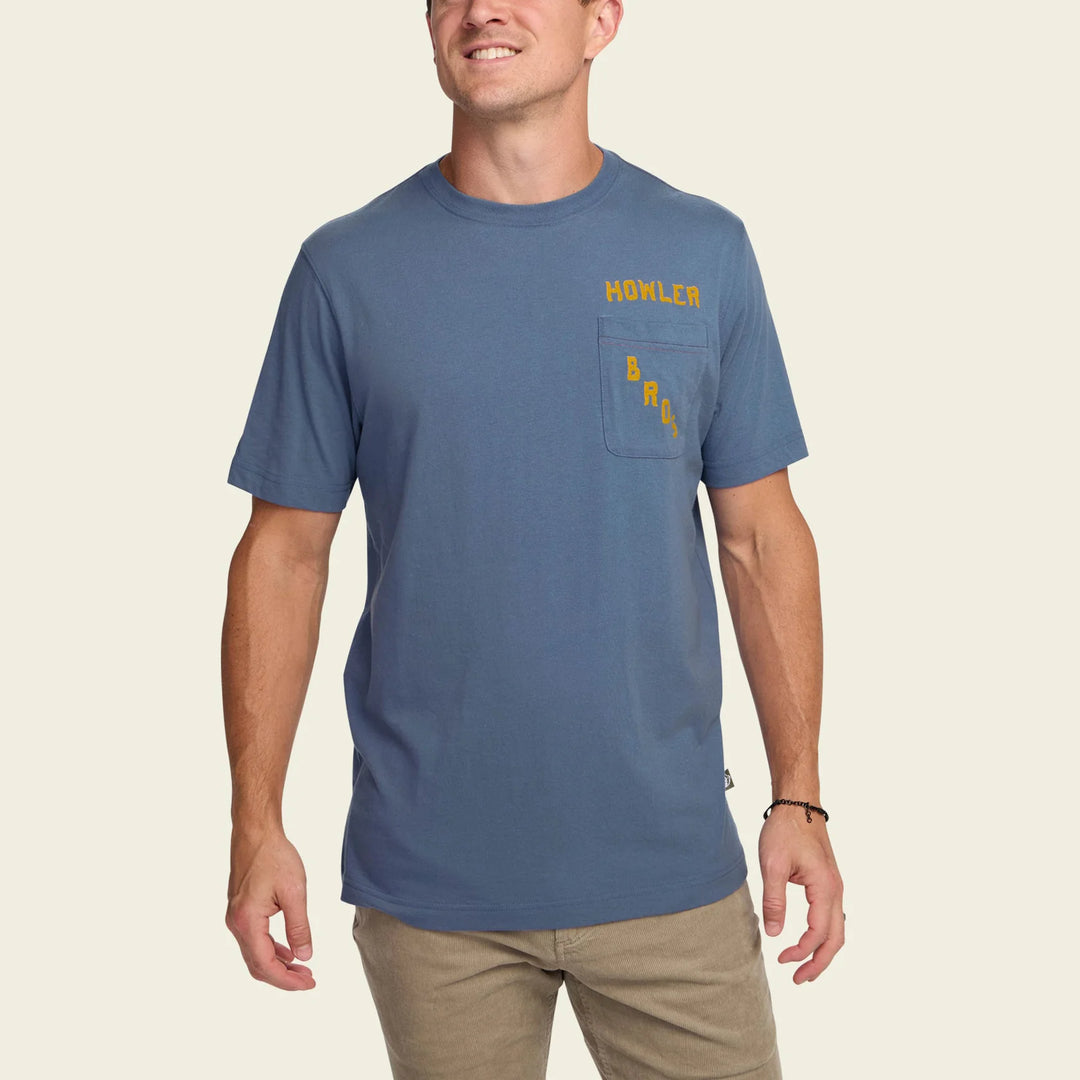 Howler Bros Prickly Pear Pocket T-Shirt - Prickly Pear: Blue Horizon
