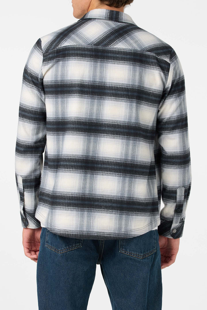 O'Neill Men's Glacier Yarn Dye Flannel Long Sleeve Shirt - Tofu - Sun Diego Boardshop